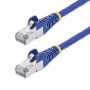 StarTech.com Cable Ethernet CAT8 de 50cm Azul, RJ45 sin lengüeta, 25G/40G, 2000 MHz, 100 W PoE++, S/FTP, 26AWG hilo de cobre desnudo puro, LSZH, cable de red patch apantallado con alivio de tensión, probado individualmente
