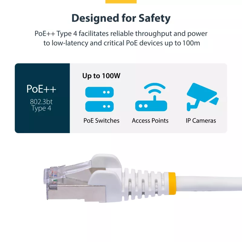 StarTech.com Cable Ethernet CAT8 de 1m Azul, RJ45 sin lengüeta, 25G/40G, 2000MHz, 100W PoE++, S/FTP, 26AWG alambre de cobre desnudo puro, LSZH, cable de red patch apantallado con alivio de tensión, probado individualmente