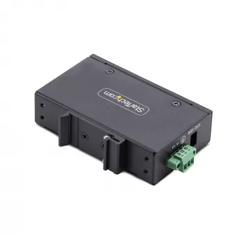 StarTech.com Switch de red industrial no gestionado de 5 puertos, Ethernet 100/1000, montaje en carril DIN/pared, switch Gigabit robusto IP30, -40 °F a 167 °F, 9–60 V DC, conforme TAA