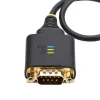 StarTech.com Cable adaptador USB a serie de 1ft (30cm), retención COM, tuercas/tornillos reemplazables, USB-A a DB9 RS232, chip FTDI, protección ESD, Windows/macOS/Linux