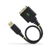 StarTech.com Cable adaptador USB a serie de 1ft (30cm), retención COM, tuercas/tornillos reemplazables, USB-A a DB9 RS232, chip FTDI, protección ESD, Windows/macOS/Linux