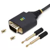 StarTech.com Cable adaptador USB a serie de 1ft (30cm), retención COM, tuercas/tornillos reemplazables, USB-A a DB9 RS232, chip FTDI, protección ESD, Windows/macOS/Linux
