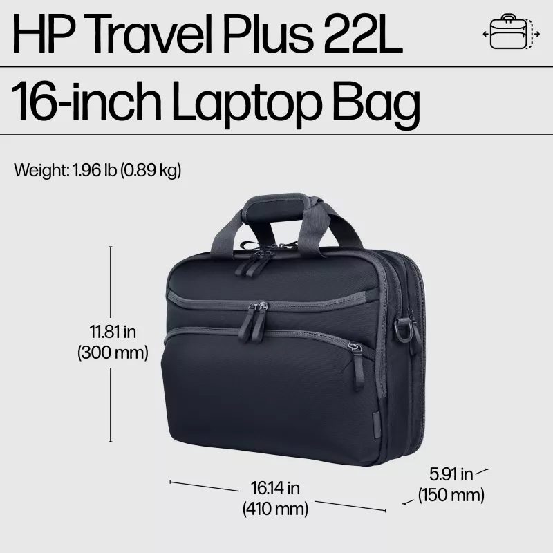 Funda para portátil HP Travel Plus 22L maletín de 16