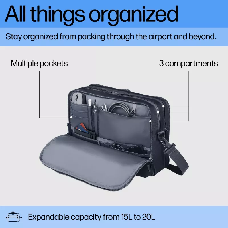 Funda para portátil HP Travel Plus 15 l maletín de 14