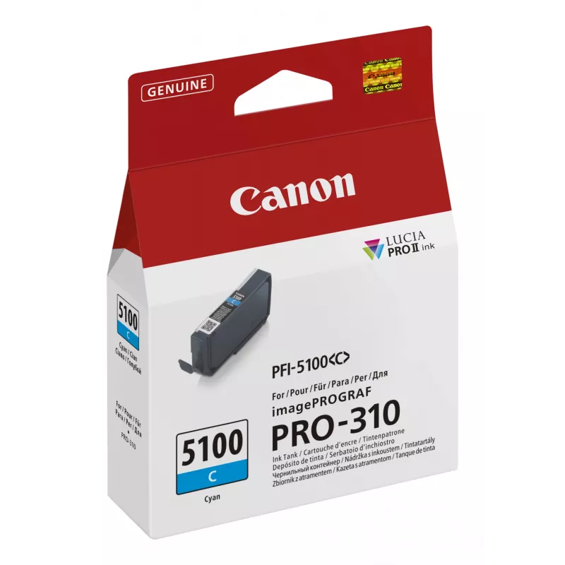 Cartucho de tinta Canon PFI-5100 C 1 ud. Original cian