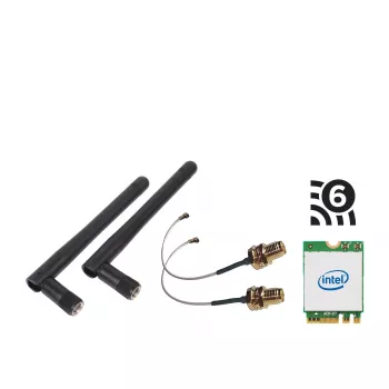 Shuttle WLN-M3 - kit WLAN para serie Edge PC SPCEL, tarjeta WLAN Intel M.2 (ax)/Bluetooth, incl. cables y antenas externas