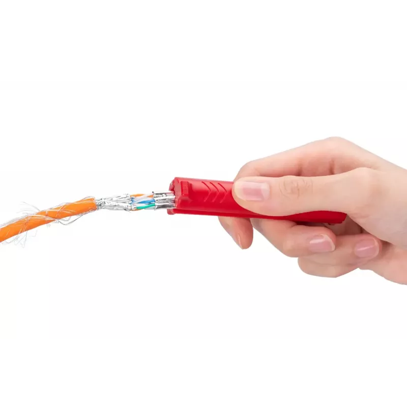 DIGITUS DN-94001-1 herramienta pelacables para cables de red/datos, 5–15 mm, hasta AWG 24, rojo