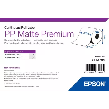 Epson PP Matte Label Premium 7113704 rollo continuo, 105 mm x 29 m