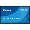 iiyama TE9813A-B1AG Pantalla de señalización digital interactiva 2,48 m (97,5 inch) Wi-Fi 500 cd/m² 4K Ultra HD negra con pantalla táctil procesador integrado Android 18/7