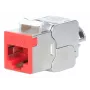 Cable de red Intellinet 791311 módulo Keystone plano rojo RJ-45