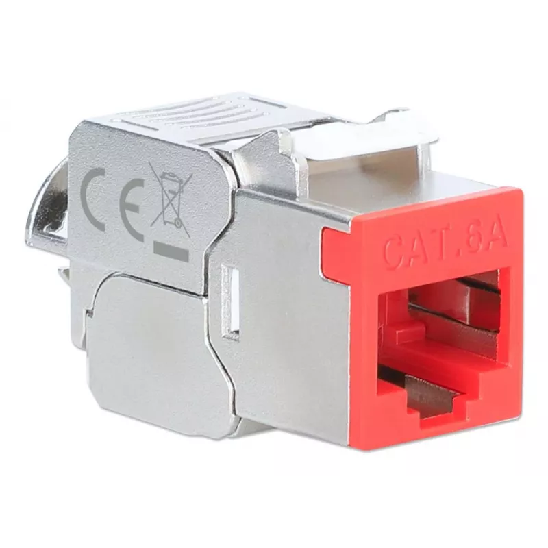 Cable de red Intellinet 791311 módulo Keystone plano rojo RJ-45