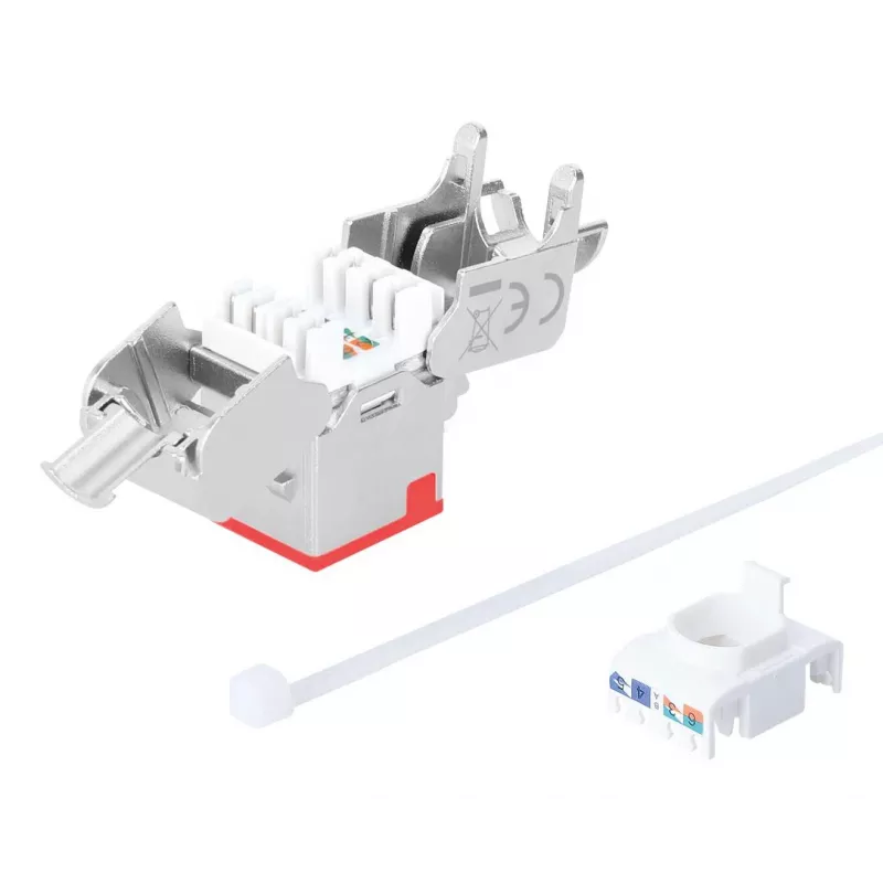 Cable de red Intellinet 791311 módulo Keystone plano rojo RJ-45