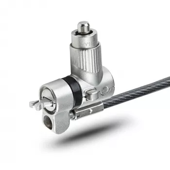 StarTech.com candado universal para portátil 2 m, cable de seguridad para portátiles compatible con Noble Wedge/Nano/K-Slot, cable de bloqueo con llave, antirrobo, cable de acero al carbono resistente a cortes