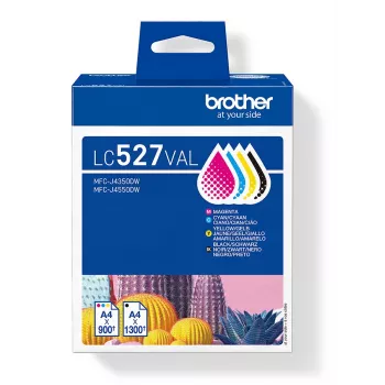 Pack de cartuchos de tinta Brother LC527VAL CMYK – 1×1300, 3×900 páginas