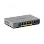 NETGEAR GS105EPP Gigabit Ethernet (10/100/1000) no gestionado Power over Ethernet (PoE) montaje en escritorio/pared gris