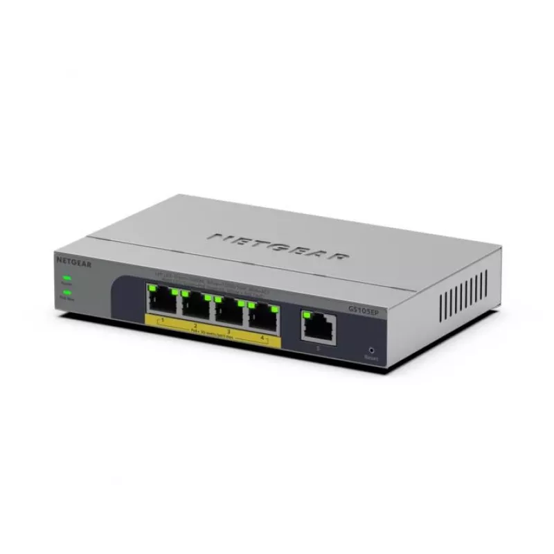 NETGEAR GS105EP Gigabit Ethernet (10/100/1000) no gestionado Power over Ethernet (PoE) gris