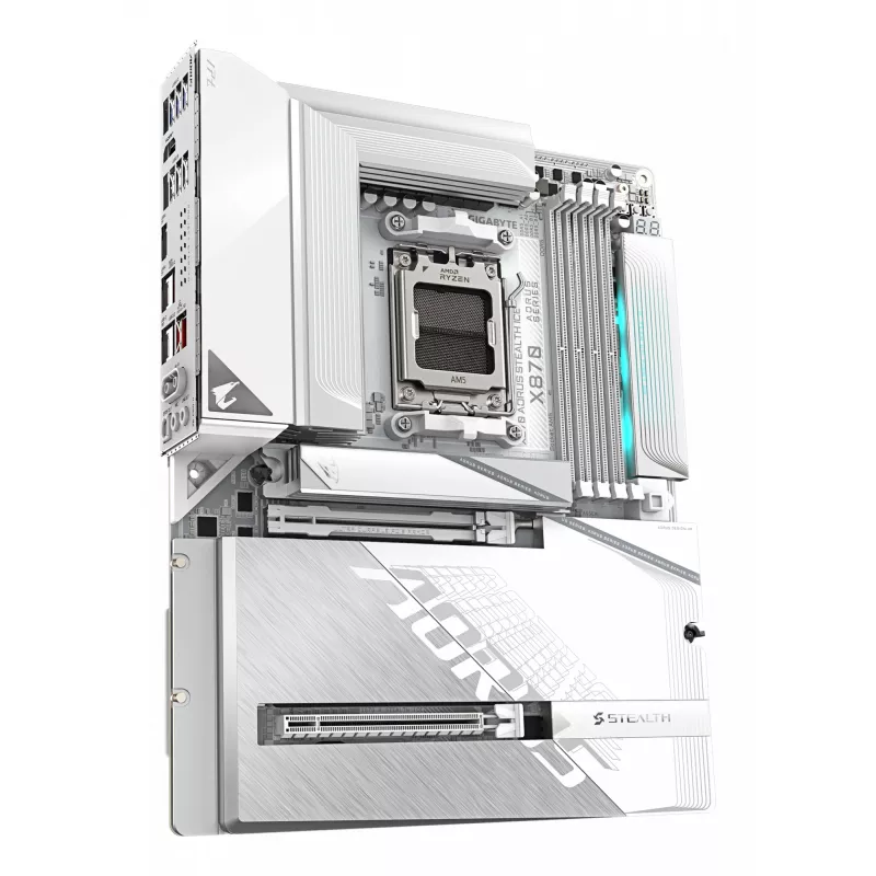 Placa base GIGABYTE X870 AORUS STEALTH ICE, AMD AM5, ATX