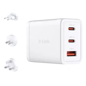 Cargador de interior AC D-Link DCP-651 — 65 W GaN, 2x USB‑C, universal…