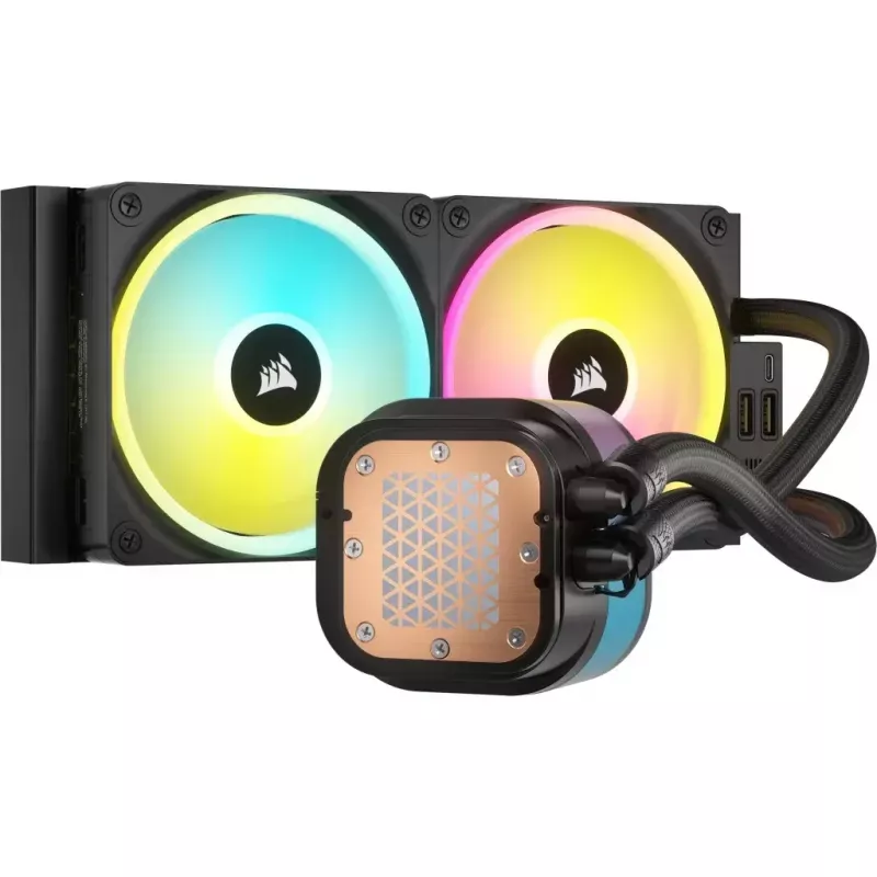 Corsair iCUE LINK H100i LCD RGB refrigeración líquida AIO para CPU, 240 mm