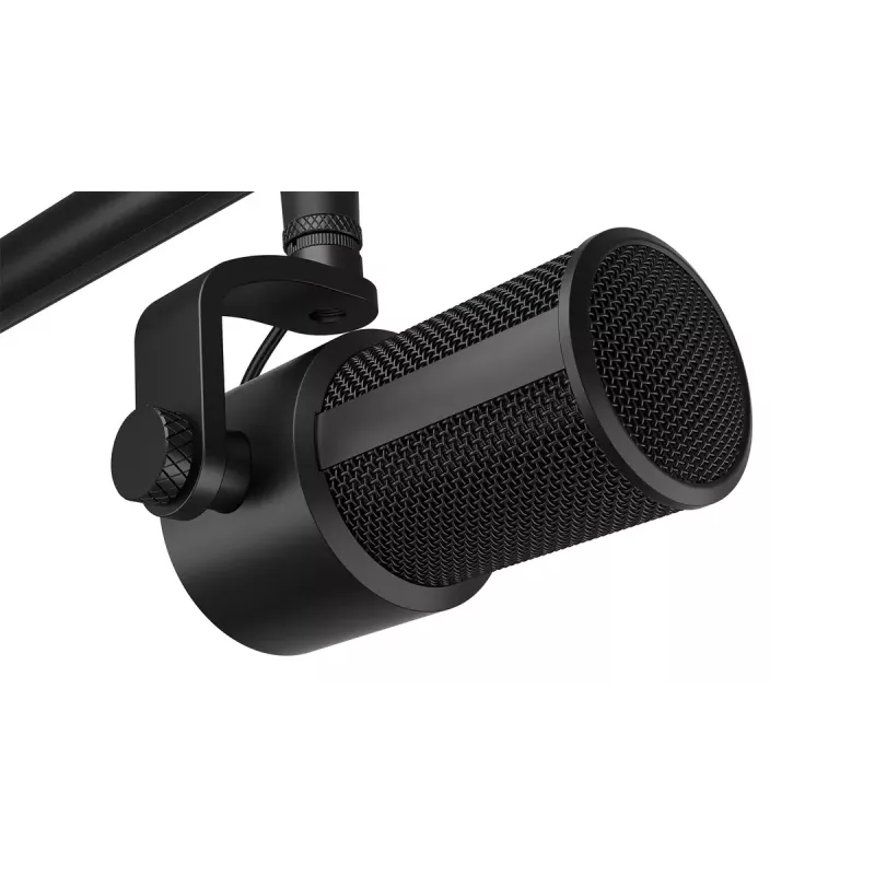 Micrófono para PC ENDORFY Solum Studio — USB cableado, 24 bits/96 kHz, 20–20000 Hz, soporte de mesa ajustable, controles táctiles, salida de auriculares, negro