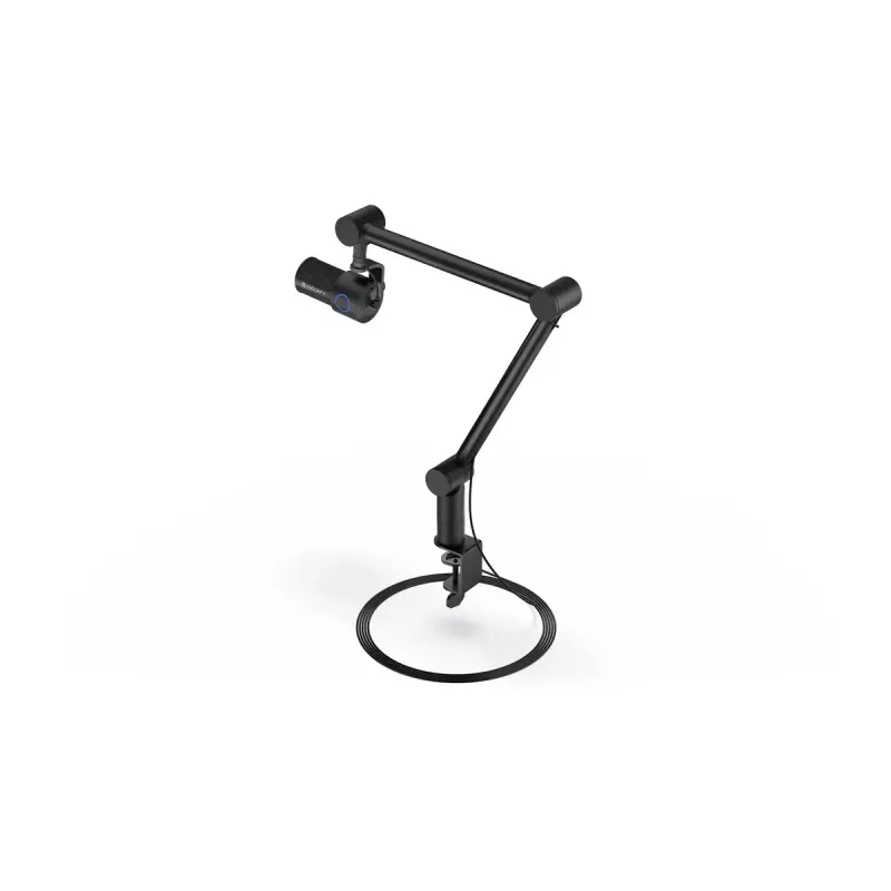 Micrófono para PC ENDORFY Solum Studio — USB cableado, 24 bits/96 kHz, 20–20000 Hz, soporte de mesa ajustable, controles táctiles, salida de auriculares, negro