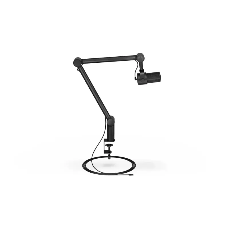 Micrófono para PC ENDORFY Solum Studio — USB cableado, 24 bits/96 kHz, 20–20000 Hz, soporte de mesa ajustable, controles táctiles, salida de auriculares, negro