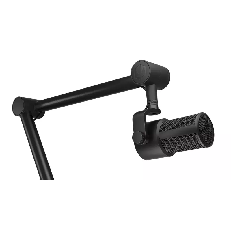 Micrófono para PC ENDORFY Solum Studio — USB cableado, 24 bits/96 kHz, 20–20000 Hz, soporte de mesa ajustable, controles táctiles, salida de auriculares, negro