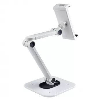 Soporte ajustable StarTech.com para tablet de escritorio – montaje en pared – capacidad 1 kg – soporte universal ergonómico articulado para tablet – soporte para tablet de escritorio giratorio/orientable/rotatorio