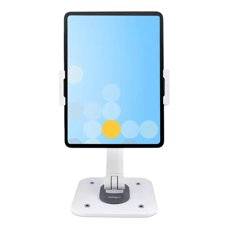 Soporte ajustable StarTech.com para tablet de escritorio – montaje en pared – capacidad 1 kg – soporte universal ergonómico articulado para tablet – soporte para tablet de escritorio giratorio/orientable/rotatorio