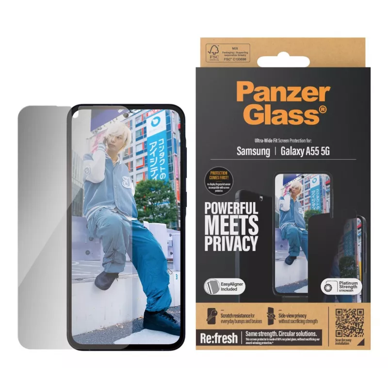 Protector de pantalla/trasera PanzerGlass P7358 para móvil filtro de privacidad Samsung 1 ud.