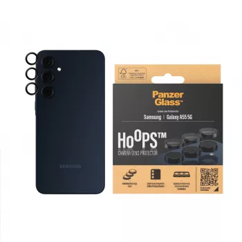 PanzerGlass ® Hoops® protector de lente de cámara negro Samsung Galaxy A55 5G