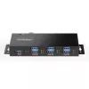 Hub de interfaces StarTech.com 5G7AINDRM-USB-A-HUB USB 3.2 Gen 1 (3.1 Gen 1) Type-B 5000 Mbit/s negro