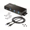 Hub de interfaces StarTech.com 5G7AINDRM-USB-A-HUB USB 3.2 Gen 1 (3.1 Gen 1) Type-B 5000 Mbit/s negro
