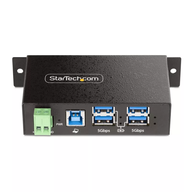 Hub de interfaces StarTech.com 5G4AINDRM-USB-A-HUB USB 3.2 Gen 1 (3.1 Gen 1) Type-B 5000 Mbit/s negro