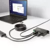 Hub de interfaces StarTech.com 5G4AINDRM-USB-A-HUB USB 3.2 Gen 1 (3.1 Gen 1) Type-B 5000 Mbit/s negro