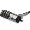 Candado de cable para portátil StarTech.com de 6.5ft (2m) – candado de seguridad de cable con combinación de 4 dígitos para portátil/sobremesa para dispositivos/ordenadores/monitores con ranura K – candado de cable de acero con recubrimiento de vinilo portátil y antirrobo