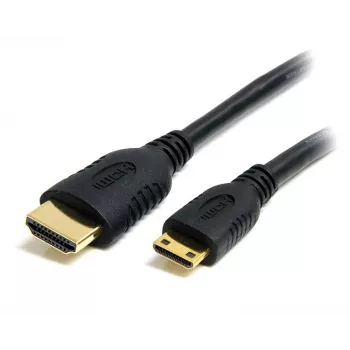 Cable Mini HDMI a HDMI con Ethernet StarTech.com de 2m – cable adaptador Mini HDMI a HDMI de alta velocidad 4K 30Hz – dispositivo Mini HDMI Type-C a monitor/pantalla HDMI – cable convertidor de vídeo robusto