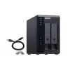 QNAP 2 bahías USB Type-C almacenamiento conectado directamente con RAID por hardware | TR-002 | Micro | 6 GB | Negro