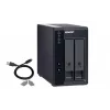 QNAP 2 bahías USB Type-C almacenamiento conectado directamente con RAID por hardware | TR-002 | Micro | 6 GB | Negro