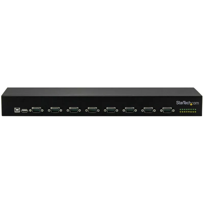 Hub adaptador USB a serie de 8 puertos StarTech.com, USB 2.0, serie, negro, aluminio, 36 W, 100 - 240 V