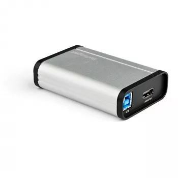 StarTech.com Grabadora de vídeo HDMI a USB-C, 1080p, 60fps – UVC – Captura/streaming en directo externa USB 3.0 Type-C – Adaptador grabador de audio/vídeo HDMI – Compatible con USB-C/USB-A/Thunderbolt 3 – TAA