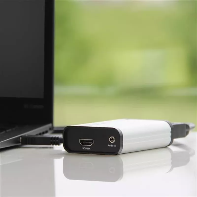 StarTech.com Grabadora de vídeo HDMI a USB-C, 1080p, 60fps – UVC – Captura/streaming en directo externa USB 3.0 Type-C – Adaptador grabador de audio/vídeo HDMI – Compatible con USB-C/USB-A/Thunderbolt 3 – TAA