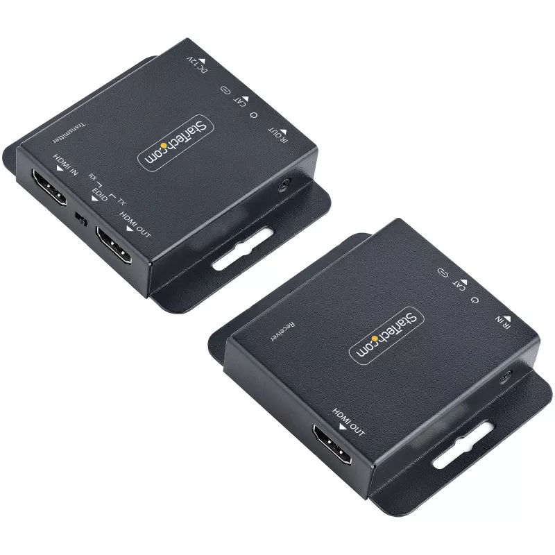 StarTech.com Extensor HDMI 4K sobre cable Ethernet CAT6/CAT5, extensor de vídeo 4K 30Hz o 1080p 60Hz, HDMI sobre cable Ethernet, kit transmisor y receptor HDMI, mando a distancia IR