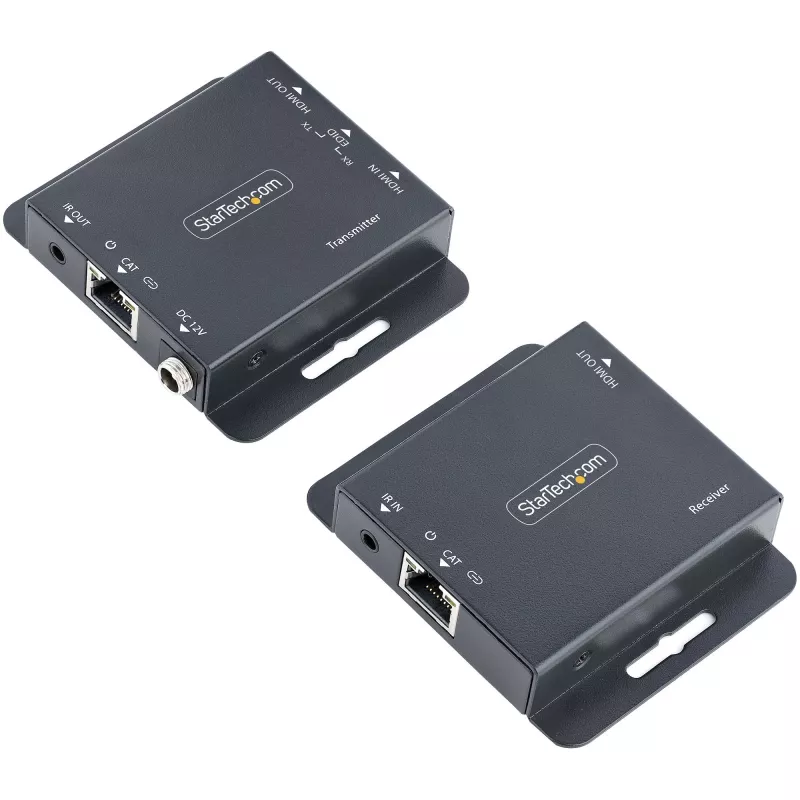 StarTech.com Extensor HDMI 4K sobre cable Ethernet CAT6/CAT5, extensor de vídeo 4K 30Hz o 1080p 60Hz, HDMI sobre cable Ethernet, kit transmisor y receptor HDMI, mando a distancia IR