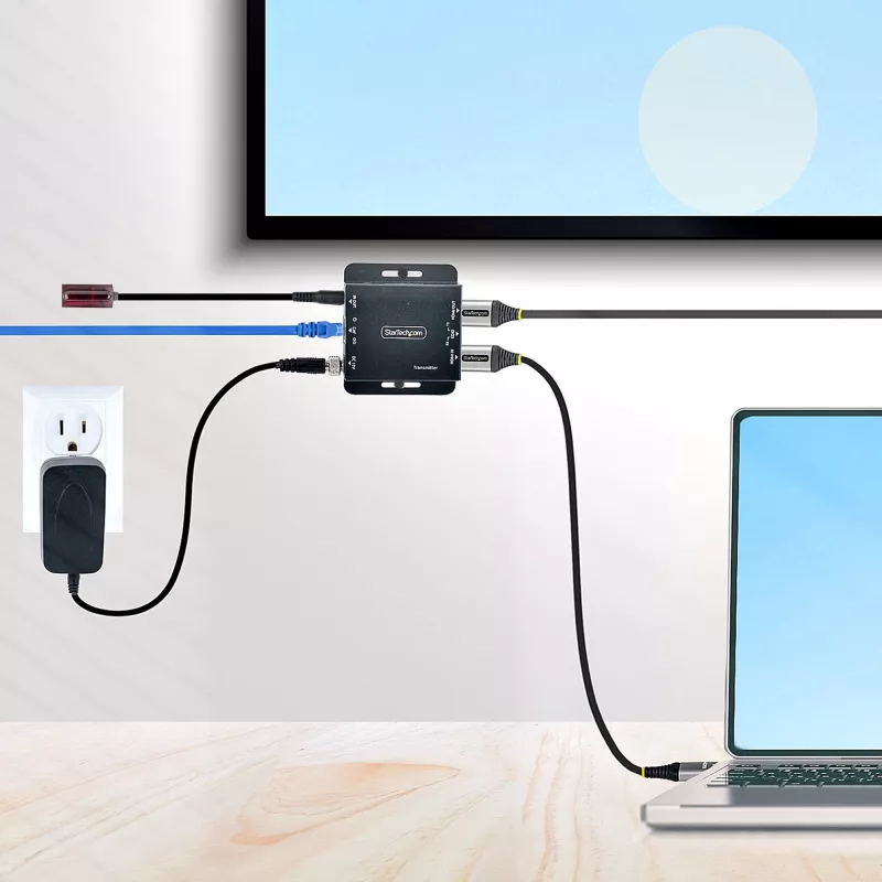 StarTech.com Extensor HDMI 4K sobre cable Ethernet CAT6/CAT5, extensor de vídeo 4K 30Hz o 1080p 60Hz, HDMI sobre cable Ethernet, kit transmisor y receptor HDMI, mando a distancia IR