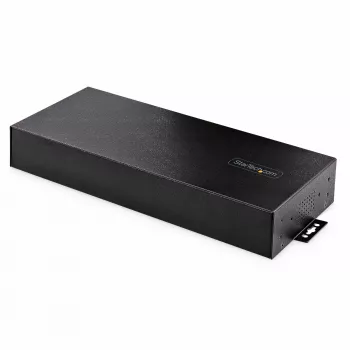 StarTech.com Hub USB industrial de 16 puertos 5Gbps con fuente de alimentación, carcasa metálica, montable, protección ESD, alimentación por regletas, función de carga USB, conmutador dual-host – TAA