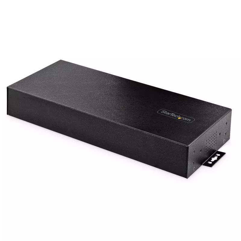 StarTech.com Hub USB industrial de 16 puertos 5Gbps con fuente de alimentación, carcasa metálica, montable, protección ESD, alimentación por regletas, función de carga USB, conmutador dual-host – TAA