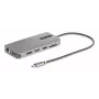 StarTech.com Adaptador multipuerto USB-C para triple monitor, Dual 4K 60 Hz + 4K 30 Hz HDMI y DisplayPort, hub USB de 4 puertos, 100 W PD Pass-Through, GbE, lector de tarjetas SD/MicroSD