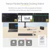 StarTech.com Adaptador multipuerto USB-C para triple monitor, Dual 4K 60 Hz + 4K 30 Hz HDMI y DisplayPort, hub USB de 4 puertos, 100 W PD Pass-Through, GbE, lector de tarjetas SD/MicroSD
