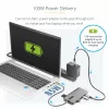 StarTech.com Adaptador multipuerto USB-C para triple monitor, Dual 4K 60 Hz + 4K 30 Hz HDMI y DisplayPort, hub USB de 4 puertos, 100 W PD Pass-Through, GbE, lector de tarjetas SD/MicroSD